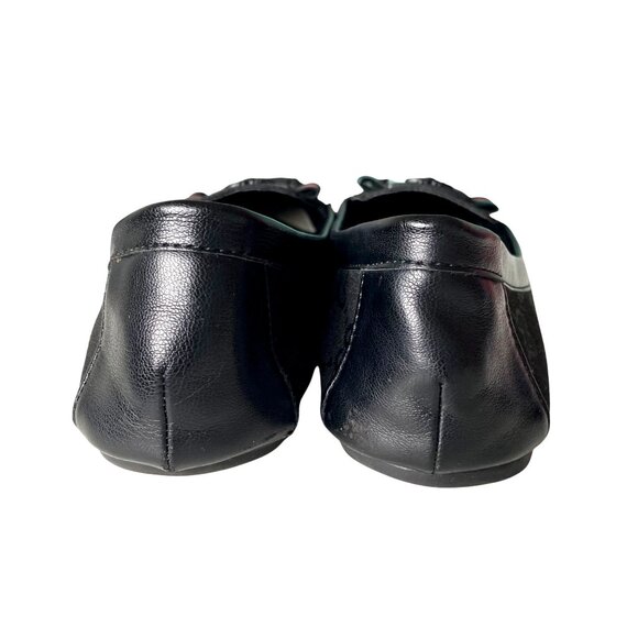 Gucci Black Canvas Leather Loafers Bow with Bees Women's Sz 39 Designer Luxury - Picture 4 of 13